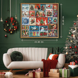 Christmas Stamp Calendar Jigsaw Puzzle 1000 Pieces