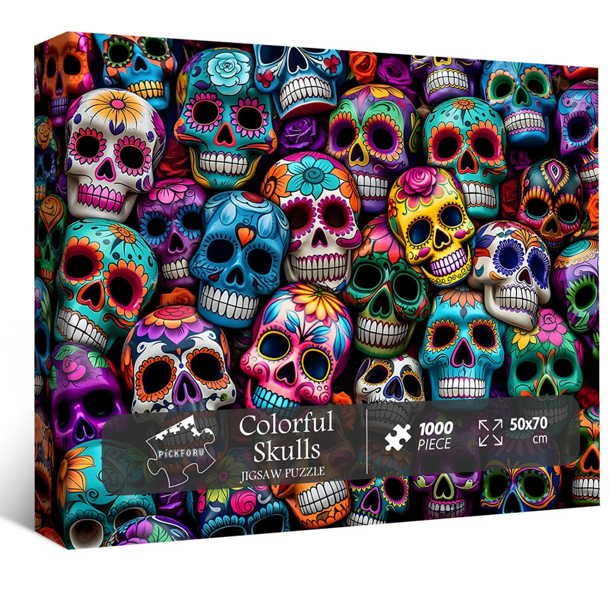 Buntes Totenkopf-Puzzle 1000 Teile