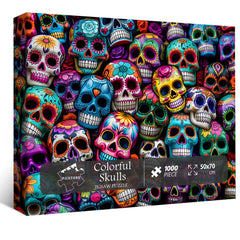 Buntes Totenkopf-Puzzle 1000 Teile