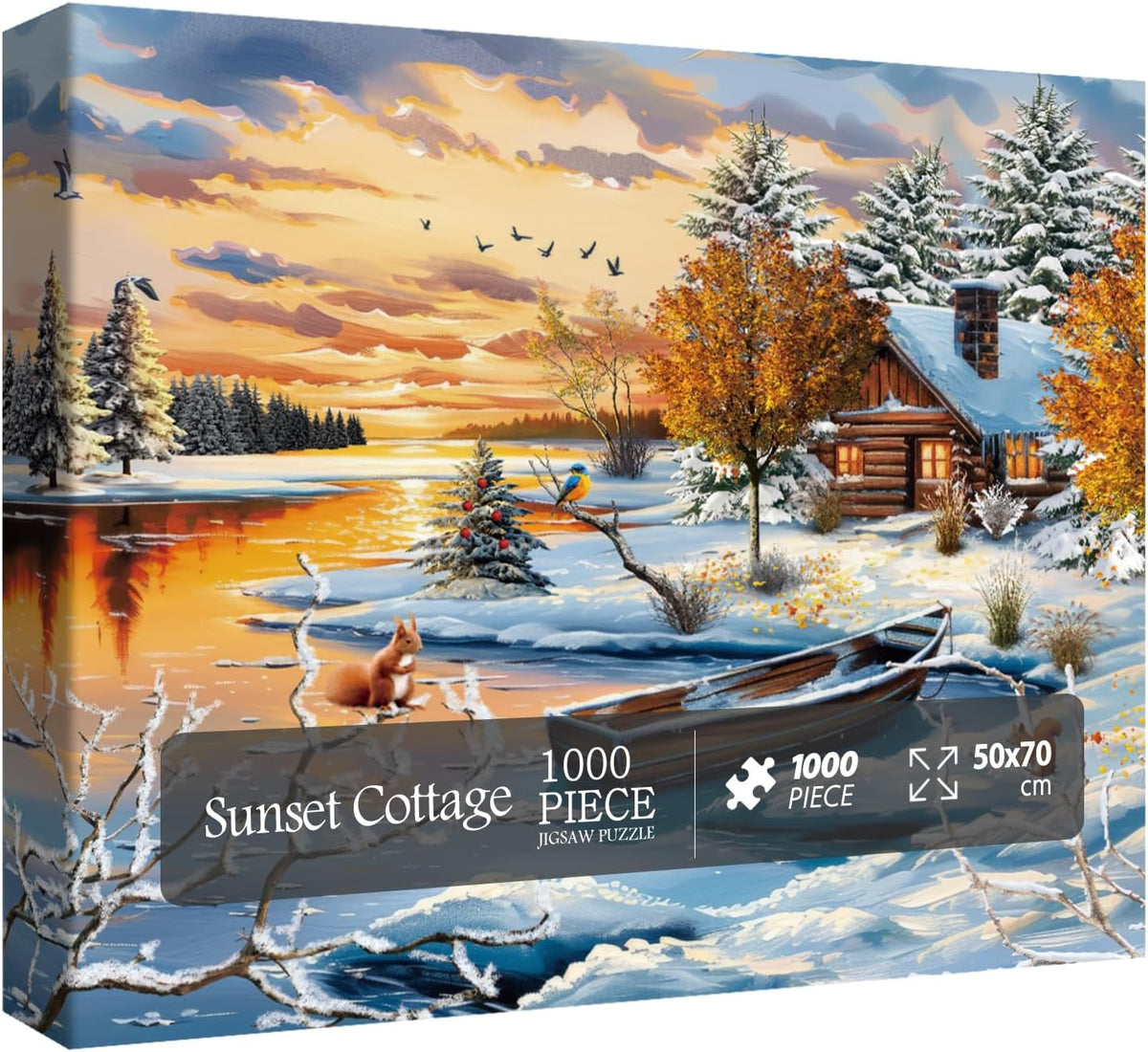 Puzzle en bois Sumset Cottage 1000 pièces