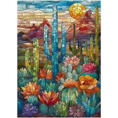 Buntes Kaktus-Puzzle 1000 Teile