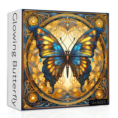 Puzzle en bois de 1000 pièces - Papillon lumineux