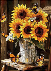 Sonnenblumen-Leuchtpuzzle, 1000 Teile