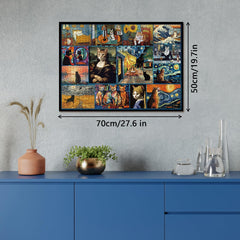 Künstlerisches Miauen-Puzzle, 1000 Teile