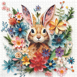 Bunny Among Blooms Jigsaw Puzzle 1000 Pieces