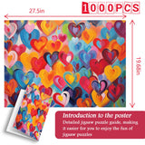 Colorful Heart Shaped Jigsaw Puzzle 1000 Pieces