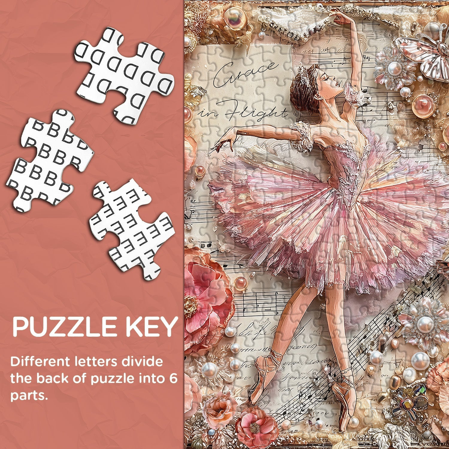 Puzzle 1000 Pièces Floral Dance Grace