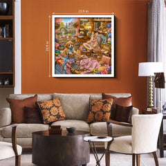 Cozy Sewing Cottage Jigsaw Puzzle 1000 Piece