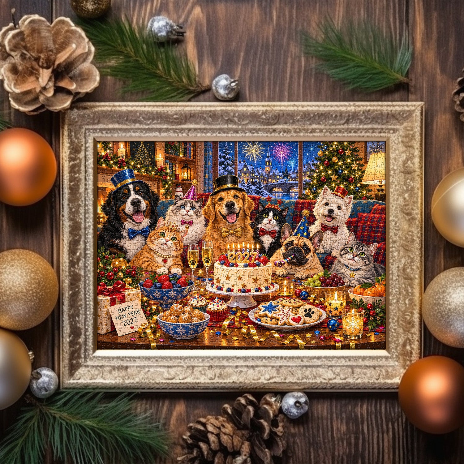 Christmas Pet Party Jigsaw Puzzle 1000 Pieces