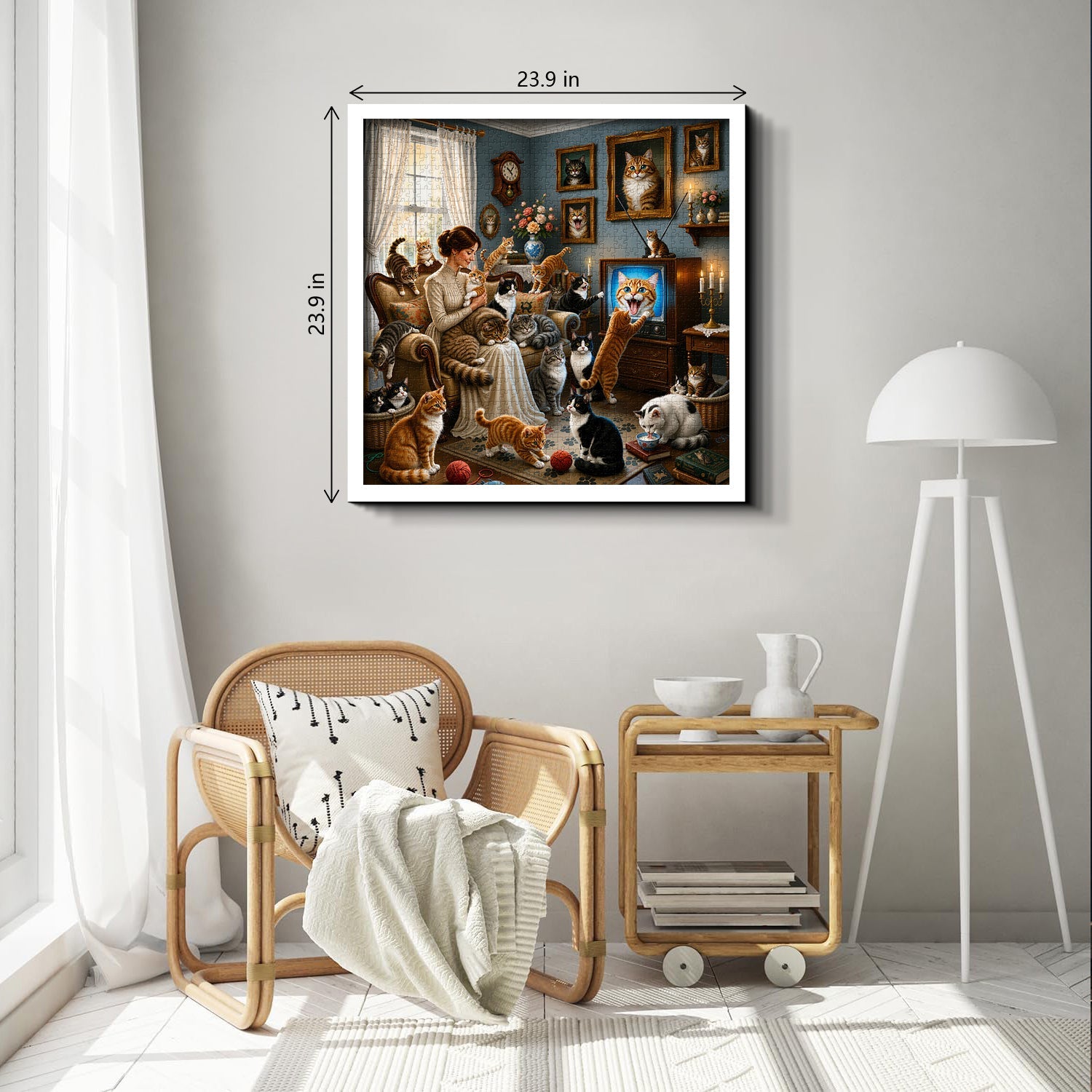 Retro Cat House Jigsaw Puzzle 1000 Pieces
