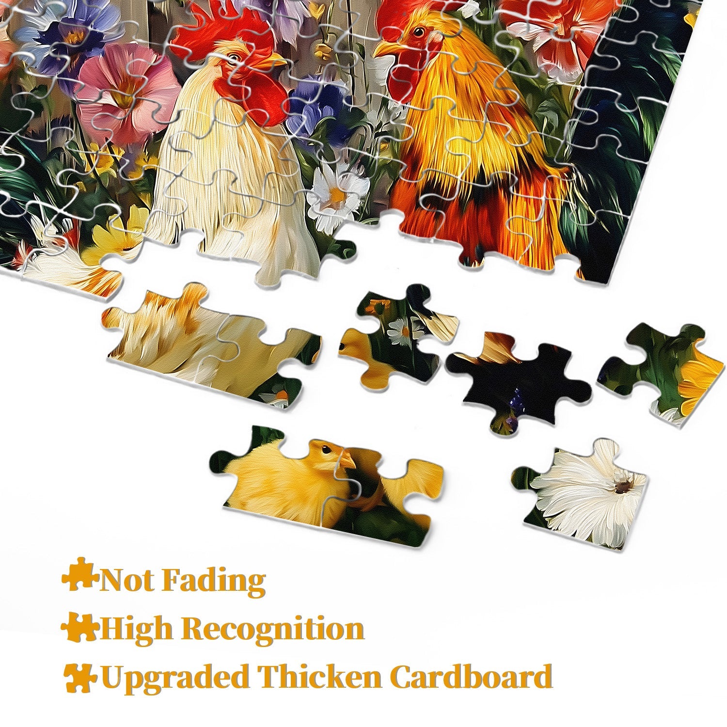 Rooster & Chicks Jigsaw Puzzle 1000 Pieces