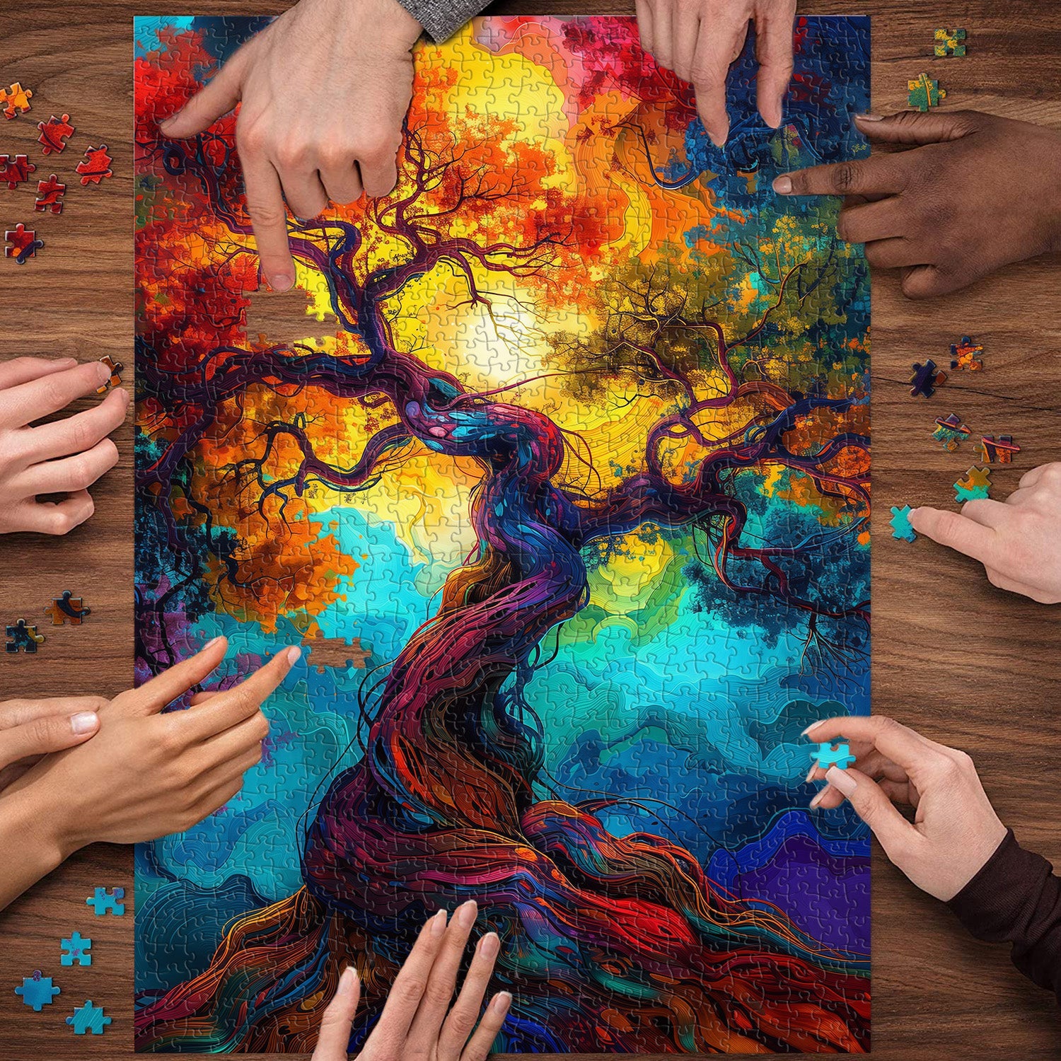 Colorful Tree Jigsaw Puzzle 1000 Piece