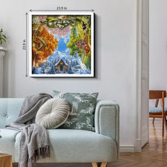 Rotating Seasons Cottage Jigsaw Puzzle 1000 Piece