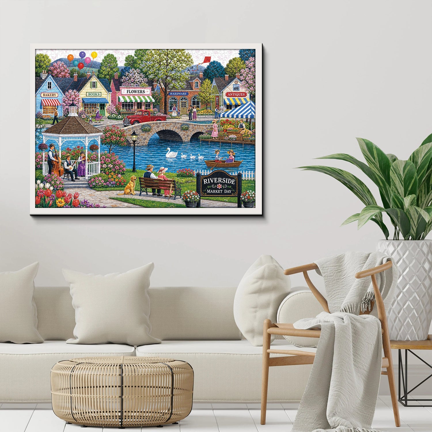 Riverside Market Jigsaw Puzzle 1000 Piece