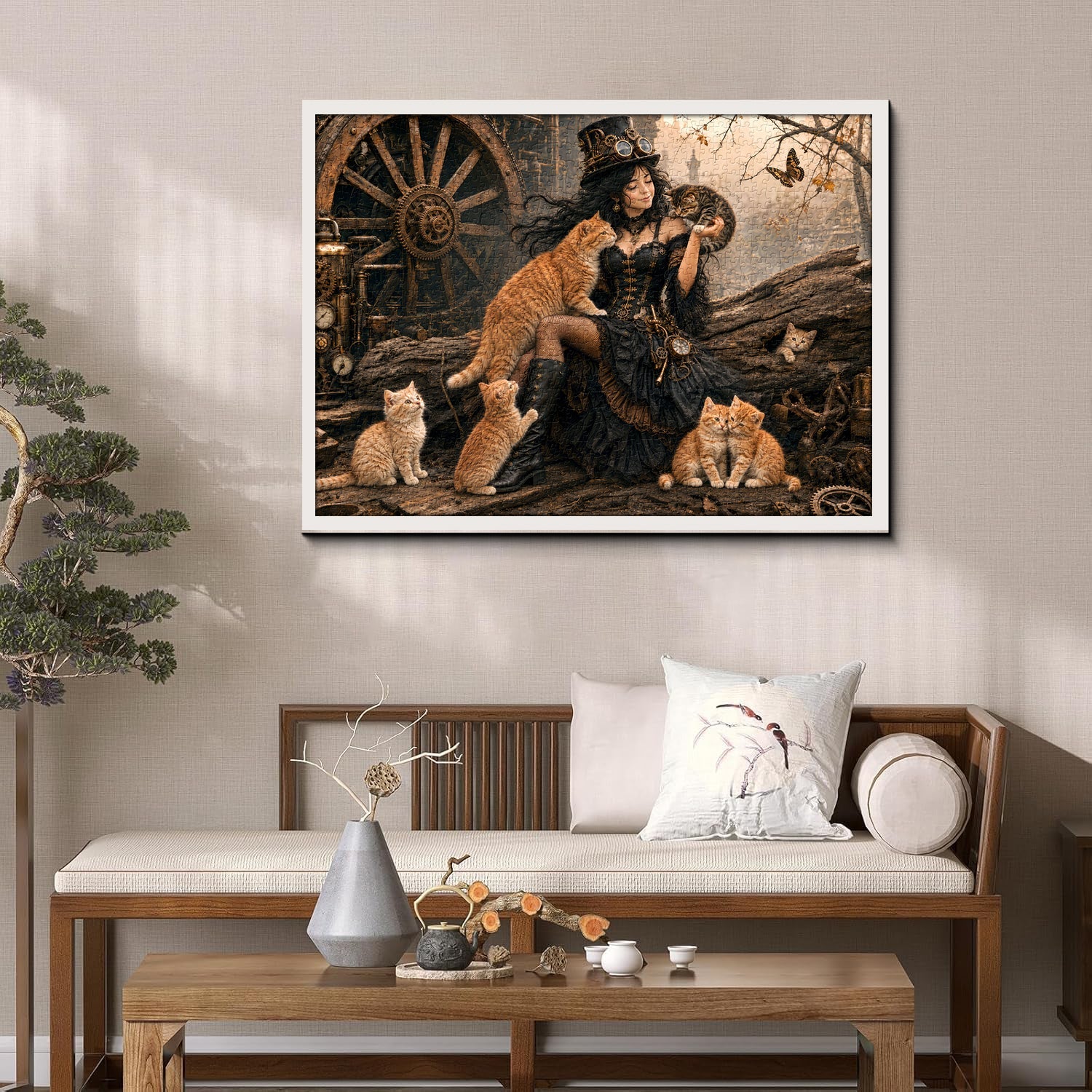 The Steampunk Cat Muse Jigsaw Puzzle 1000 Piece