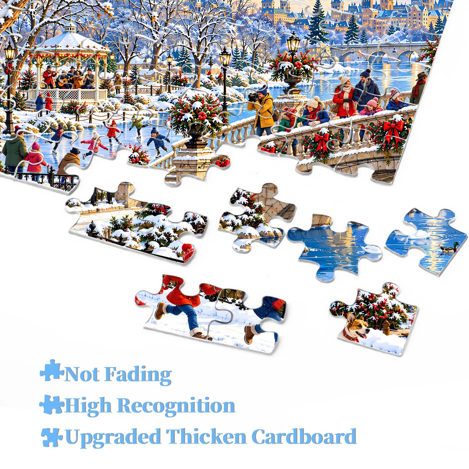 Vibrant Winter Lakeside Jigsaw Puzzle 1000 Pieces
