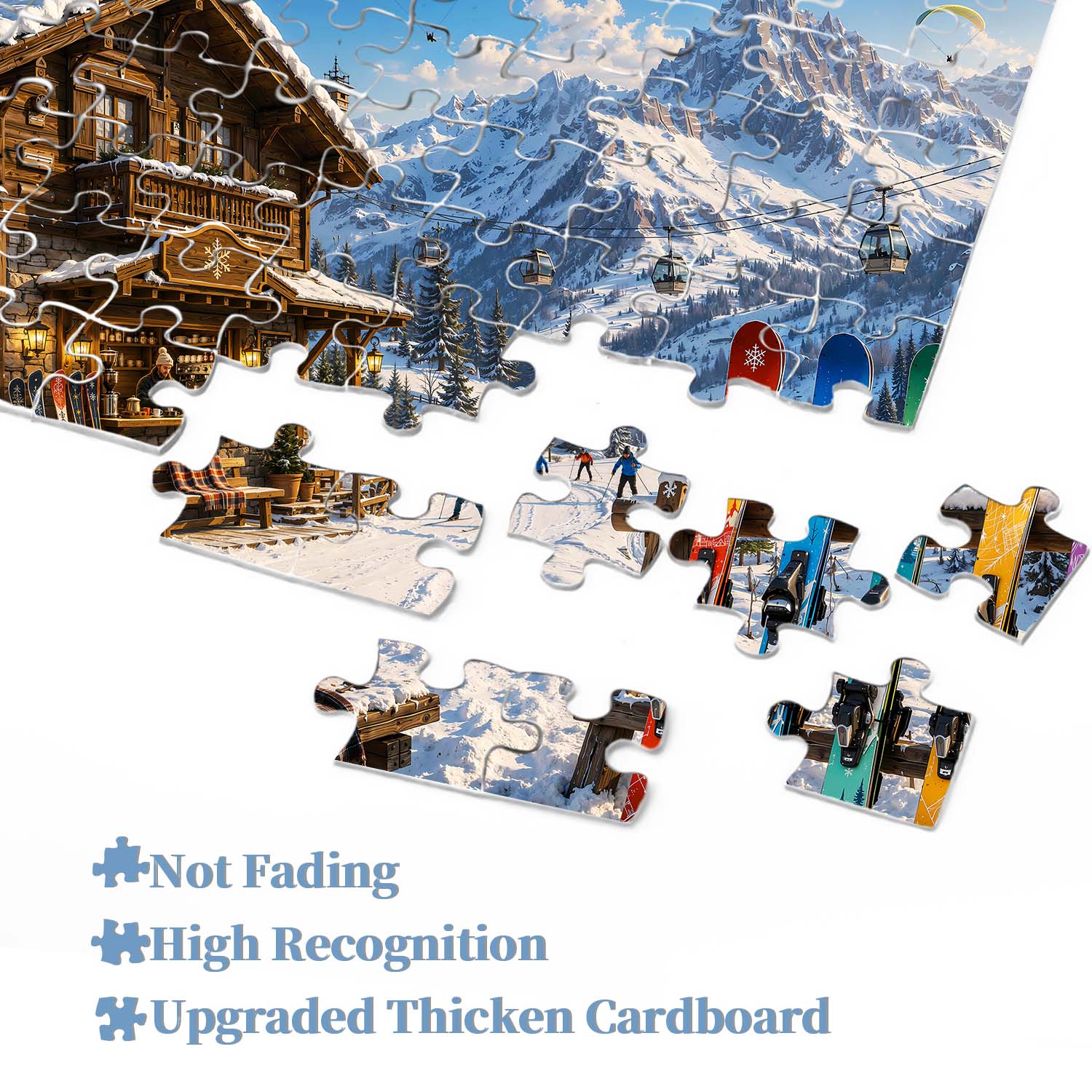 Skiers' Mountain Retreat Jigsaw Puzzle 1000 Pieces