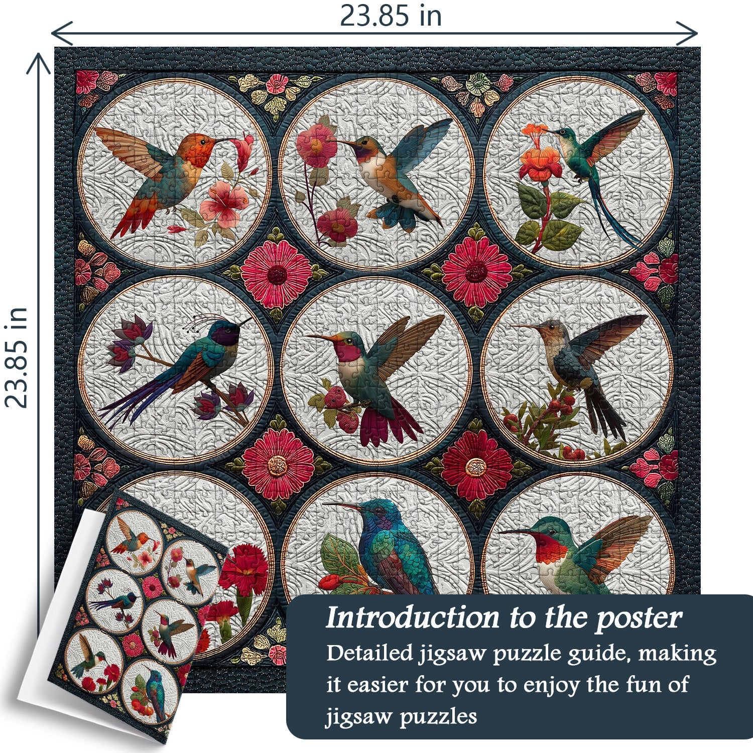 Hummingbirds Among Flowers Jigsaw Puzzle 1000 Pieces