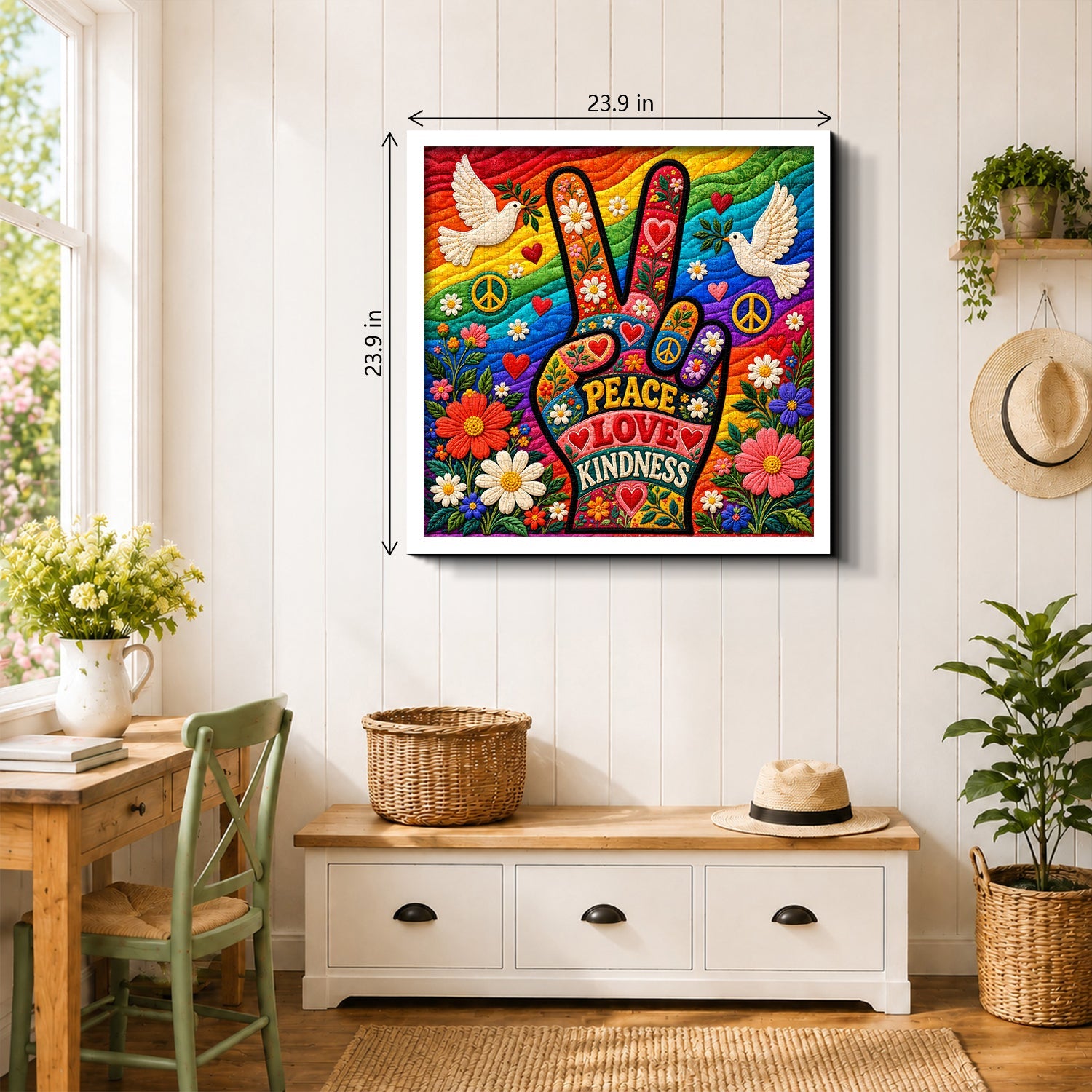 Peace, Love & Flowers Jigsaw Puzzle 1000 Pieces
