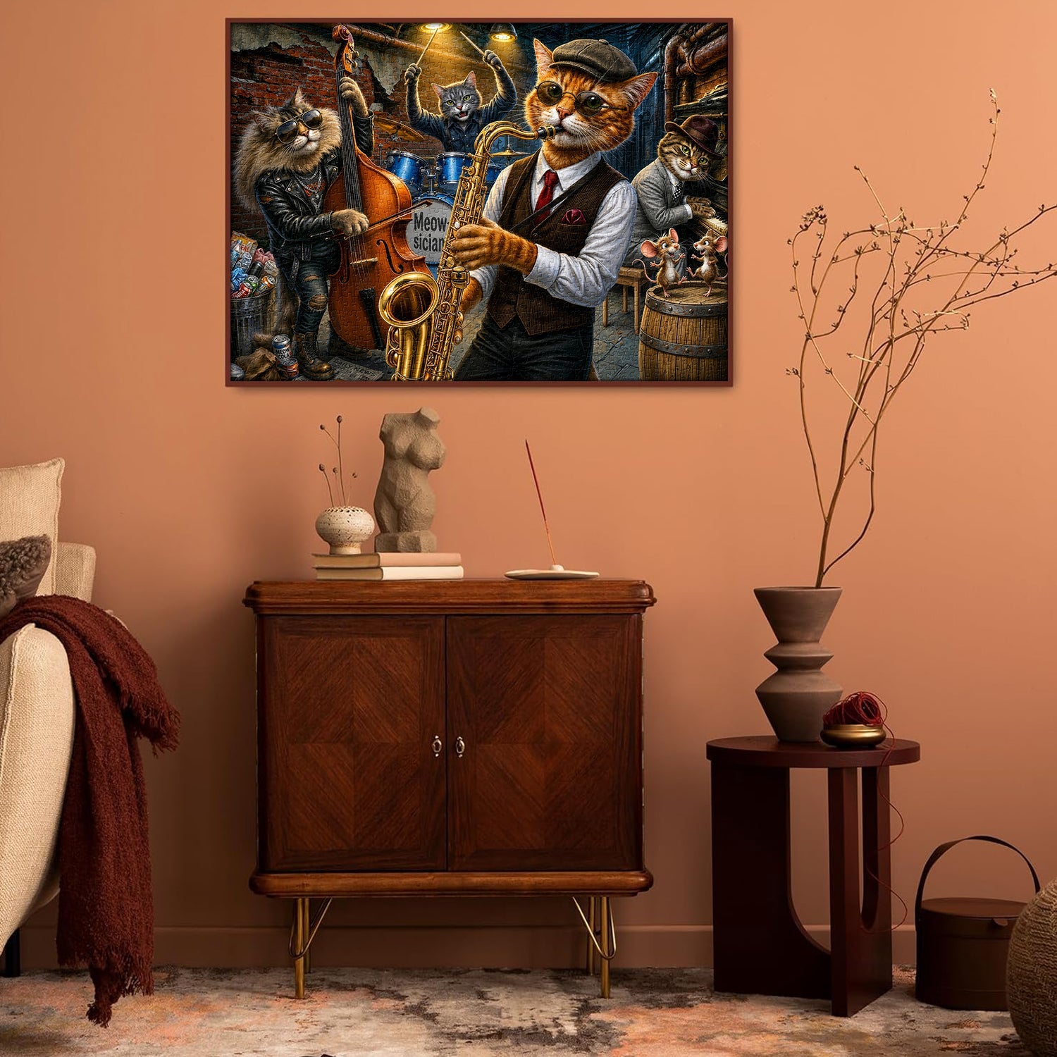 Street Jazz Cats Jigsaw Puzzle 1000 Pieces