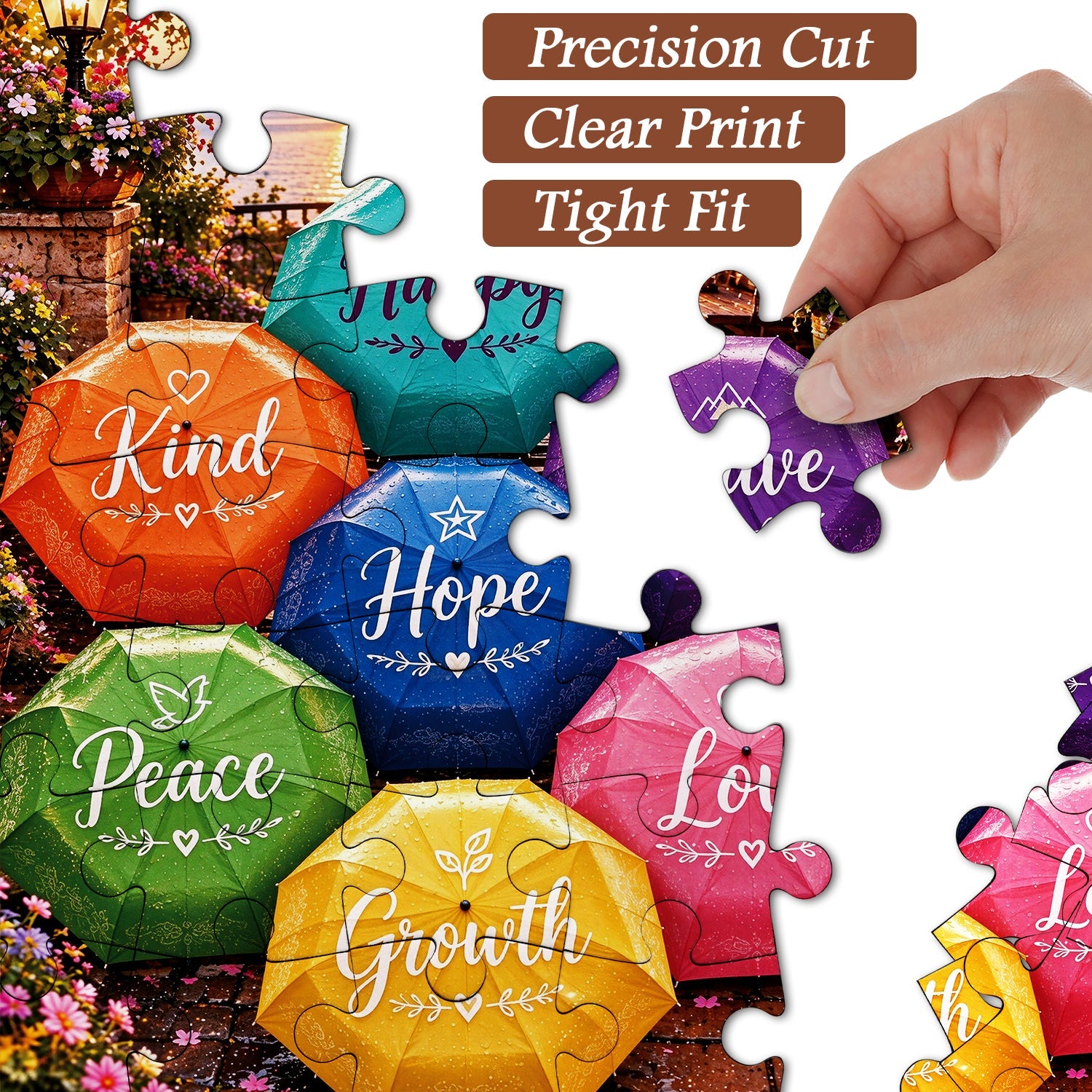Rainbow Umbrellas Jigsaw Puzzle 1000 Piece