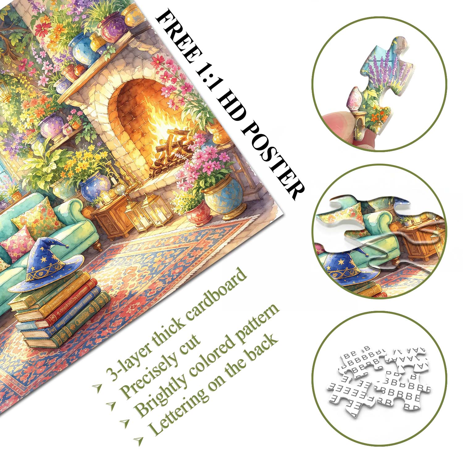 Blaze Blooms Hat Jigsaw Puzzle 1000 Piece