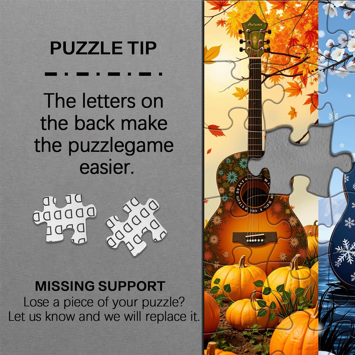 Four Seasons Guitar Jigsaw Puzzle 1000 Pieces