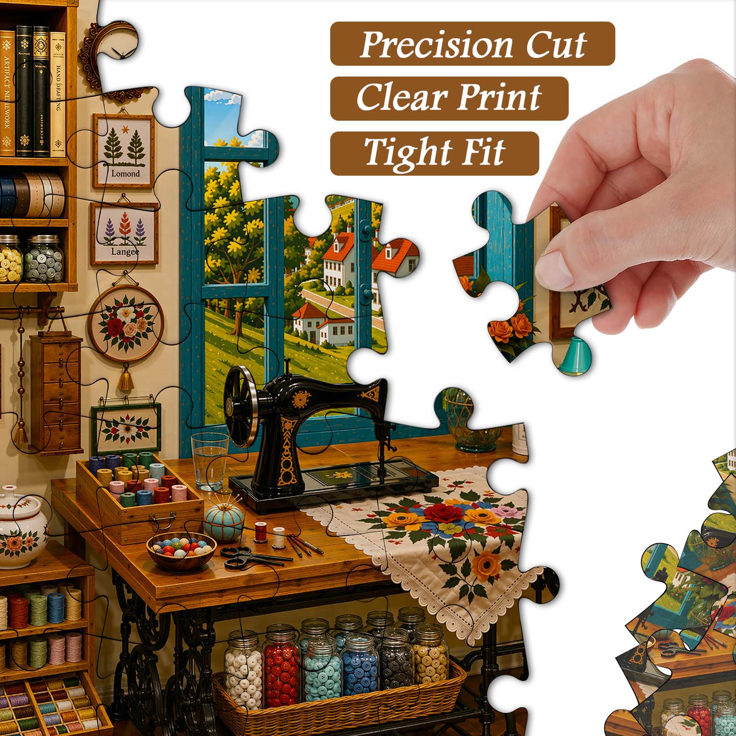 Cozy Sewing Room Jigsaw Puzzle 1000 Piece