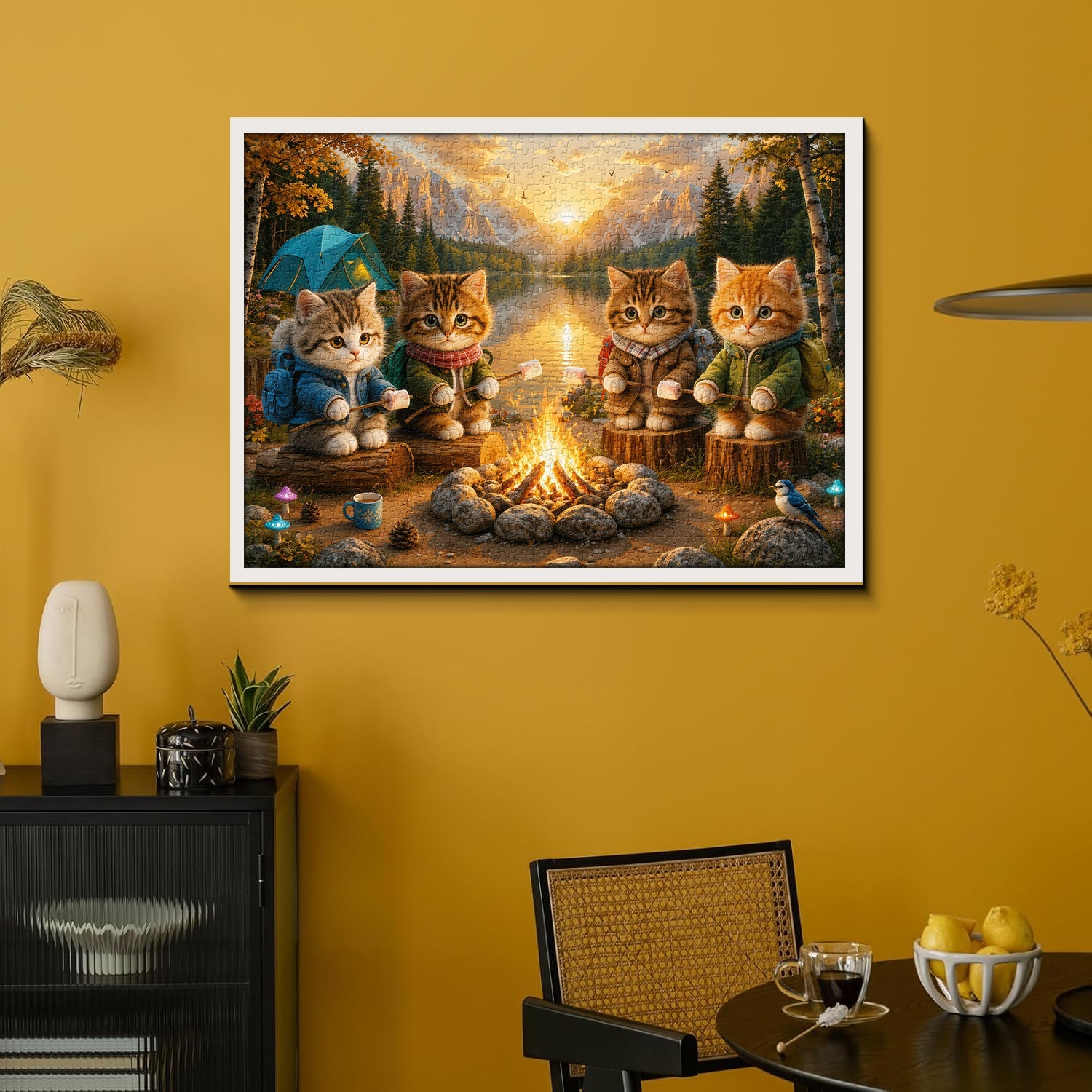 Campfire Kittens Jigsaw Puzzle 1000 Piece