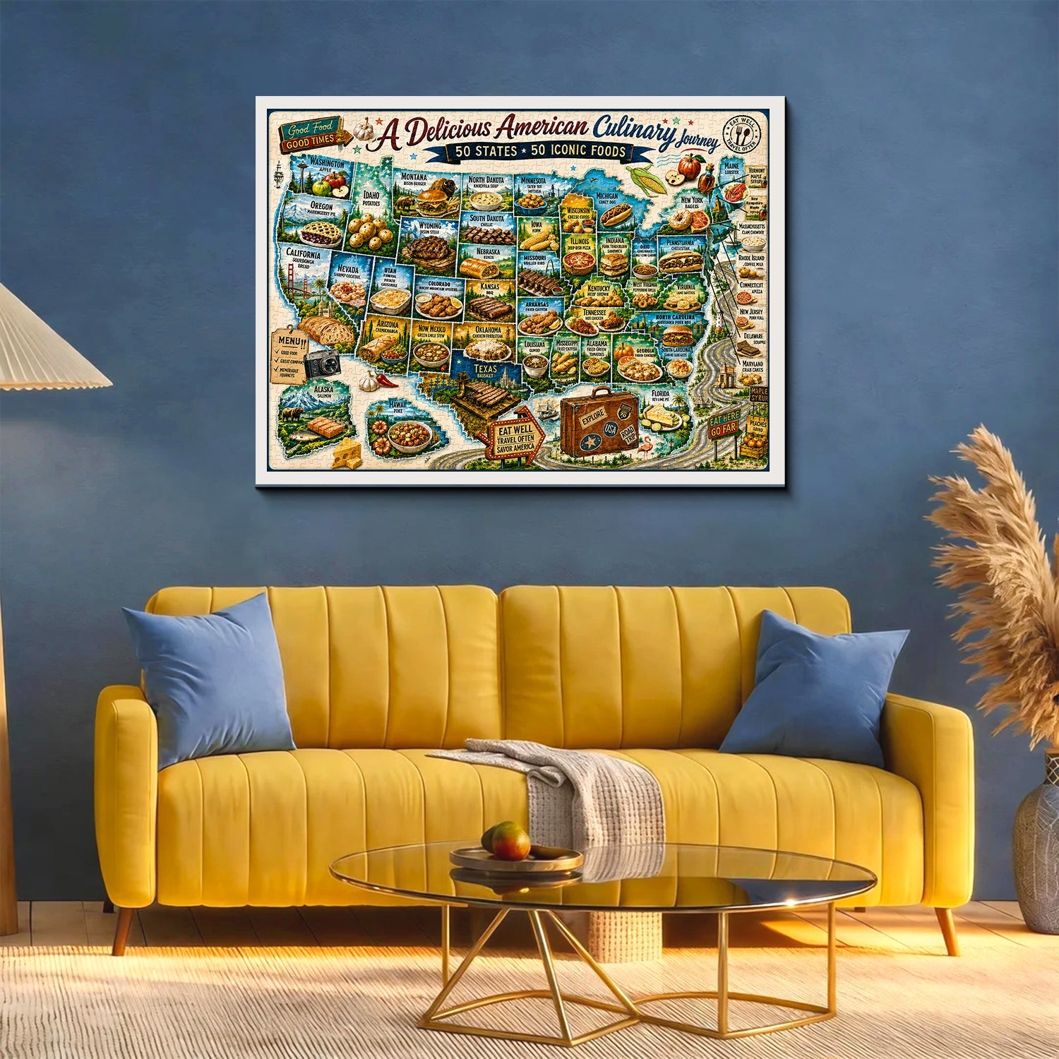 American Food Tour Jigsaw Puzzle 1000 Pieces