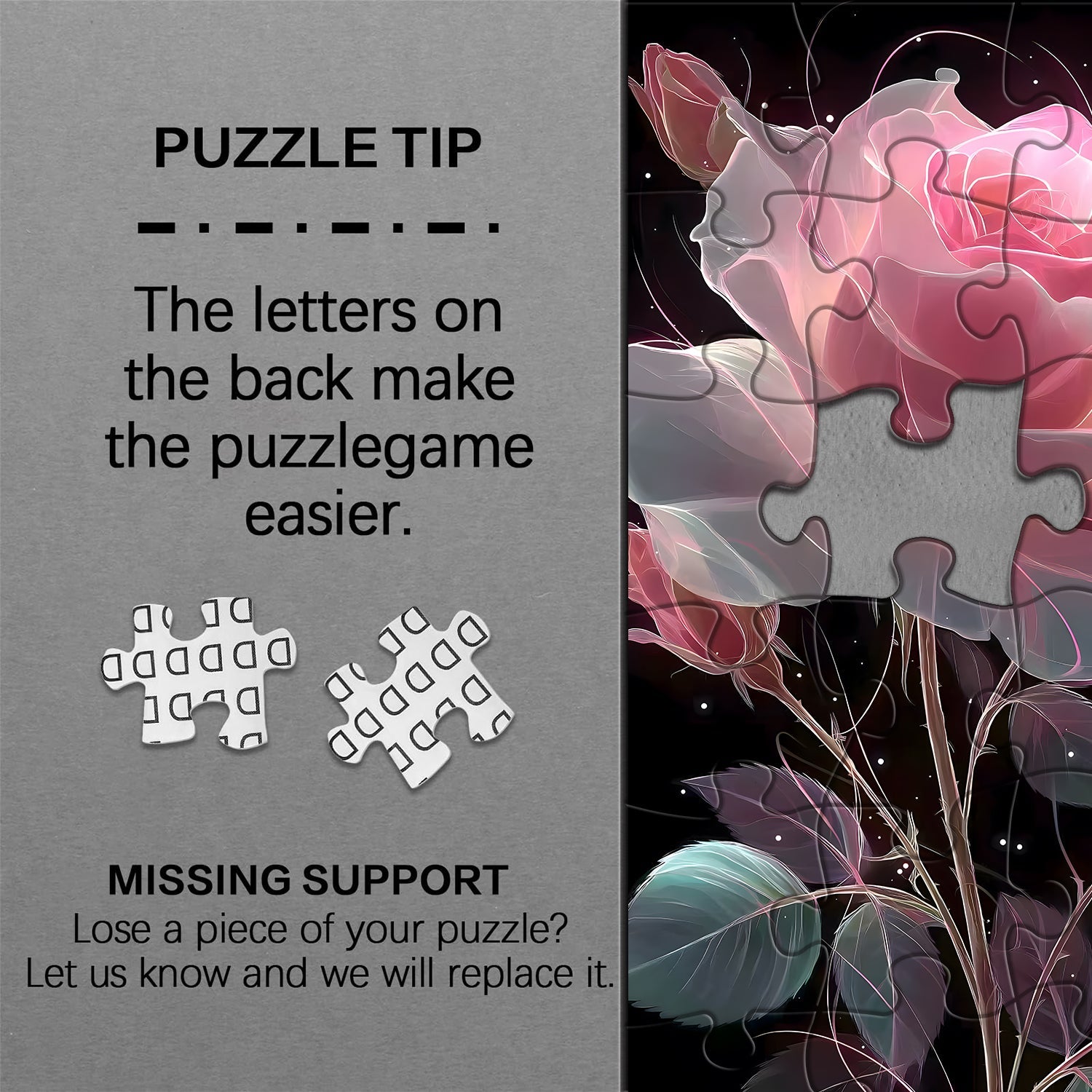 Pink Dream Rose Jigsaw Puzzles 1000 Pieces