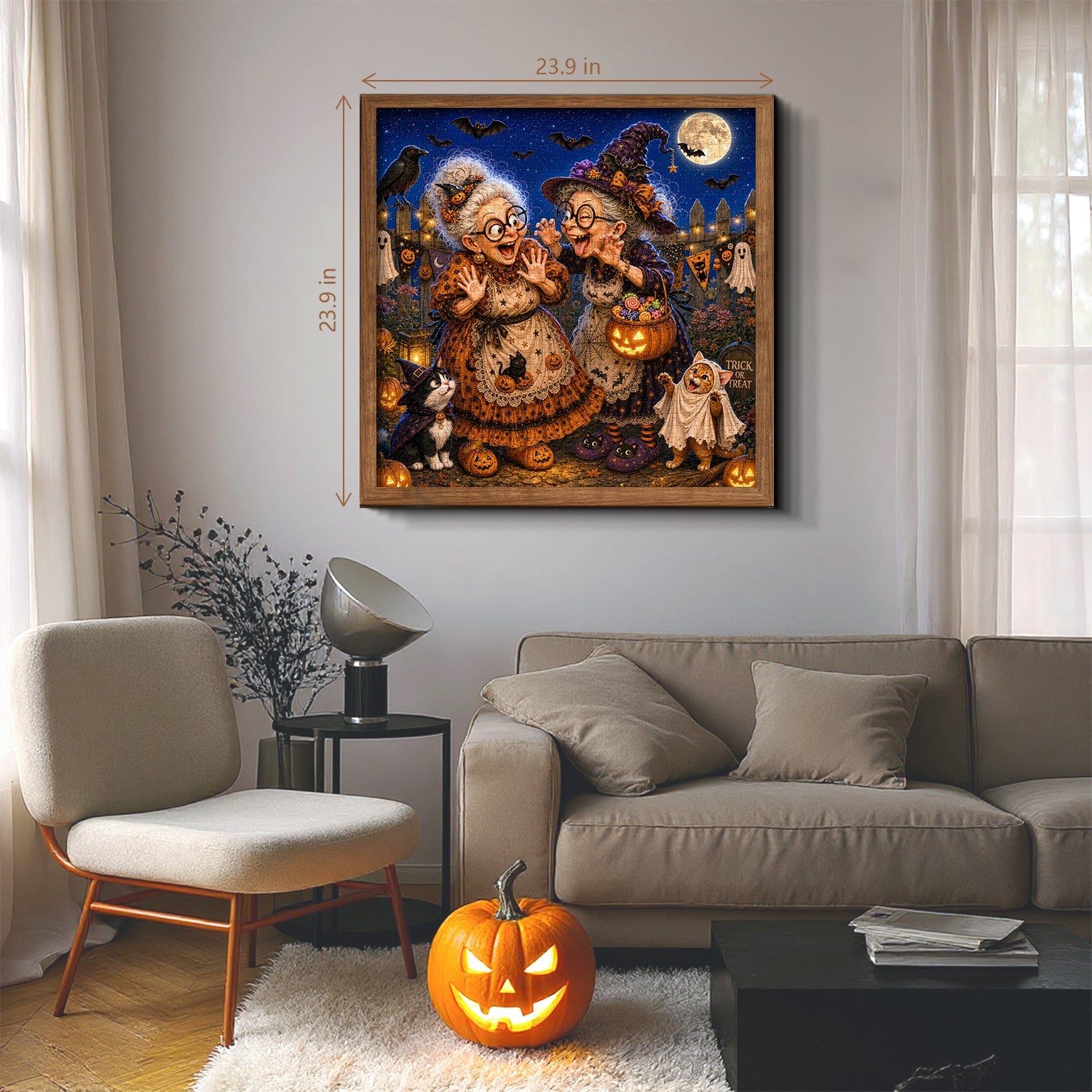 Mischievous Grandma's Halloween Jigsaw Puzzle 1000 Pieces