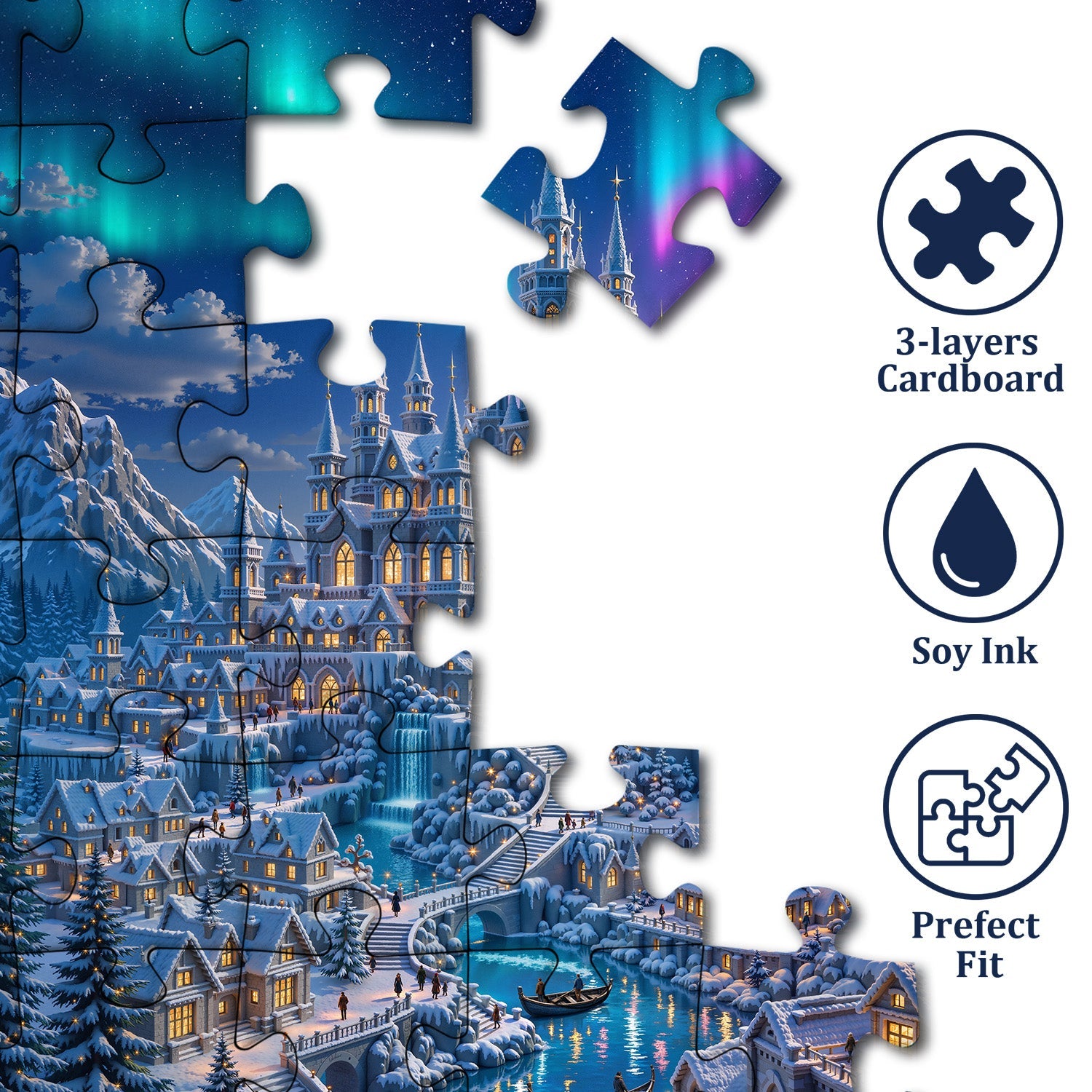 Aurora Fortress Jigsaw Puzzle 1000 Pieces