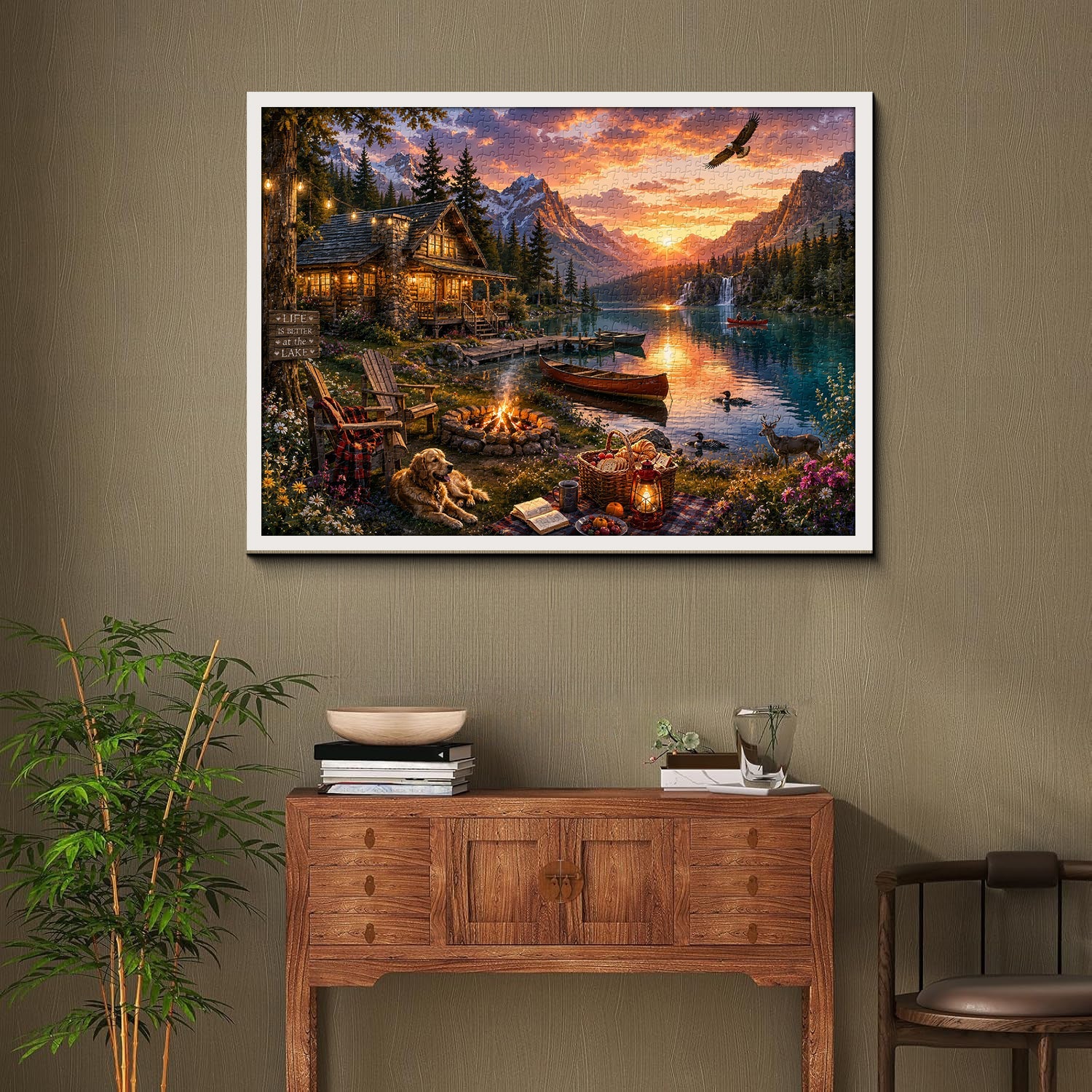 Mountain Lake Haven Jigsaw Puzzle 1000 Piece