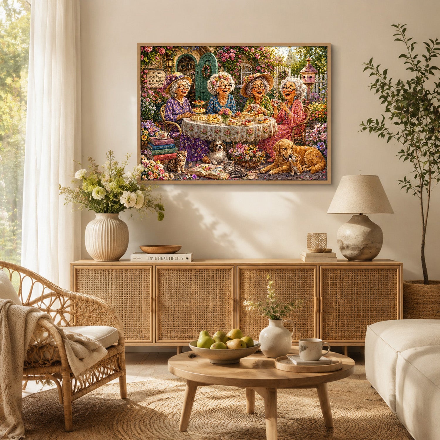 Friends Garden Tea Jigsaw Puzzle 1000 Piece