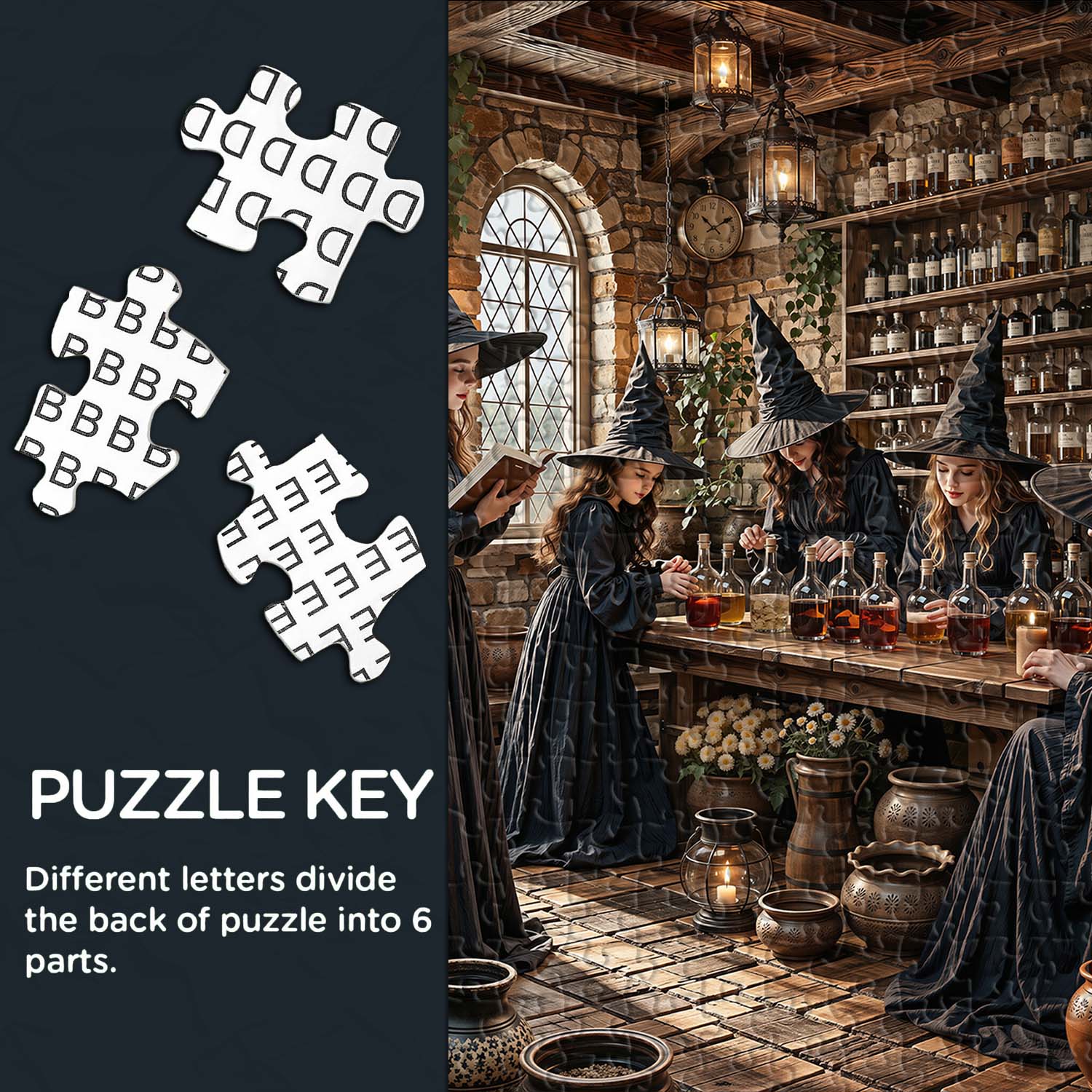 Potion-Brewing Witch Jigsaw Puzzle 1000 Piece