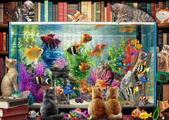 Puzzle de chat et poisson 1000 pièces