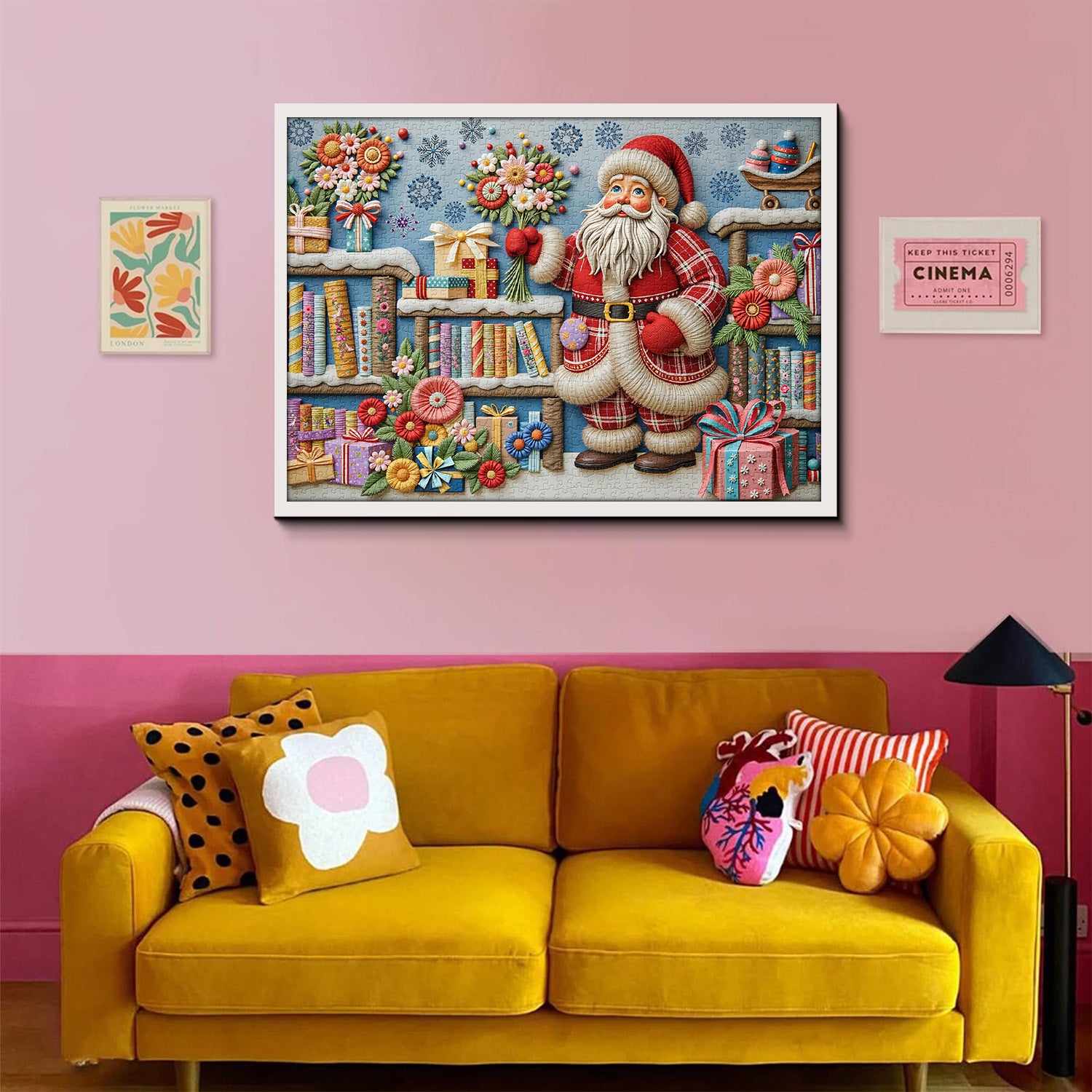 Santa’s Bloomed Blessing Jigsaw Puzzles 1000 Pieces