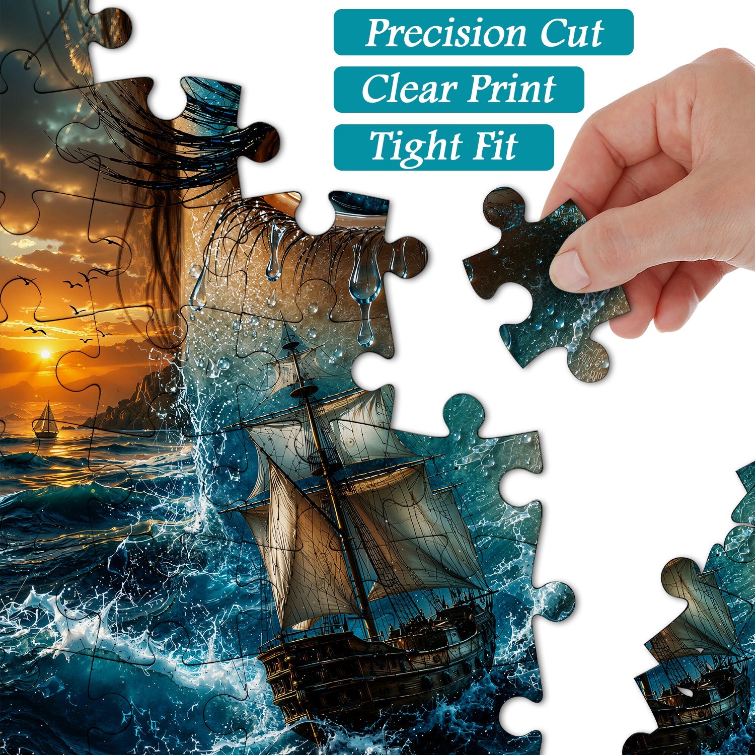 Sailing the Sea of Tears Jigsaw Puzzle 1000 Pieces
