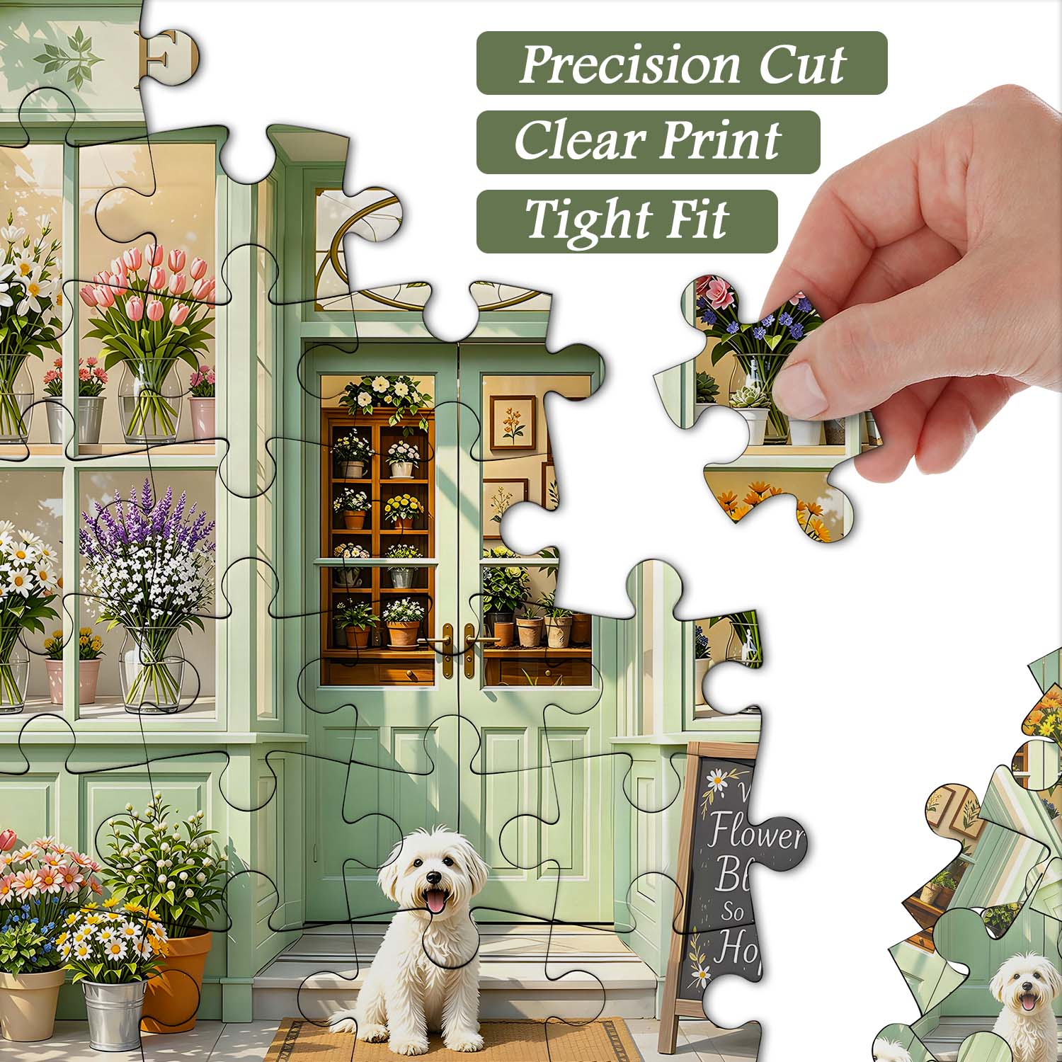 Flower Pup Jigsaw Puzzle 1000 Piece
