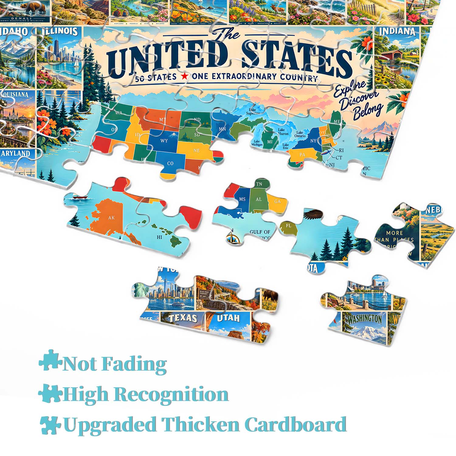 American Travel Collection Jigsaw Puzzle 1000 Piece