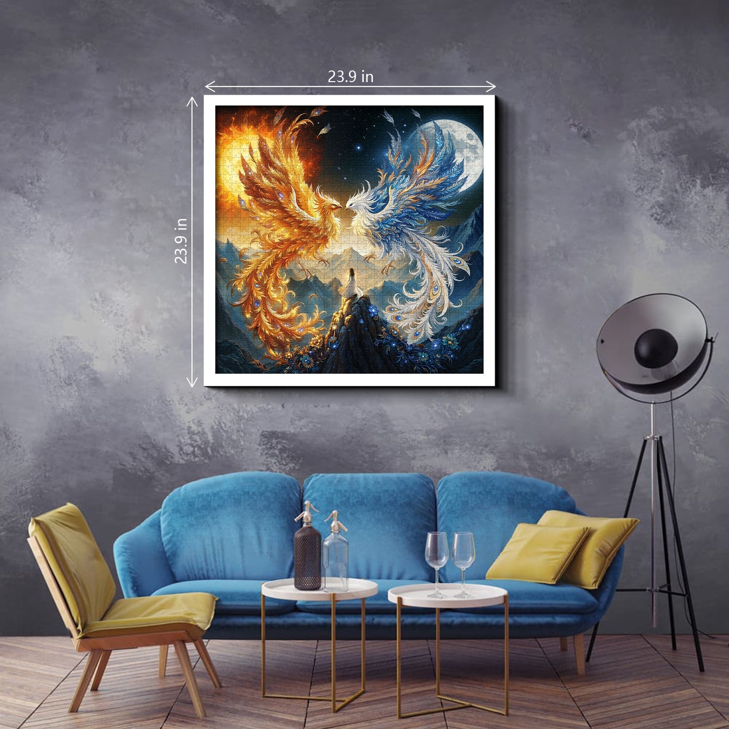 Sun Moon Phoenixes Jigsaw Puzzle 1000 Pieces