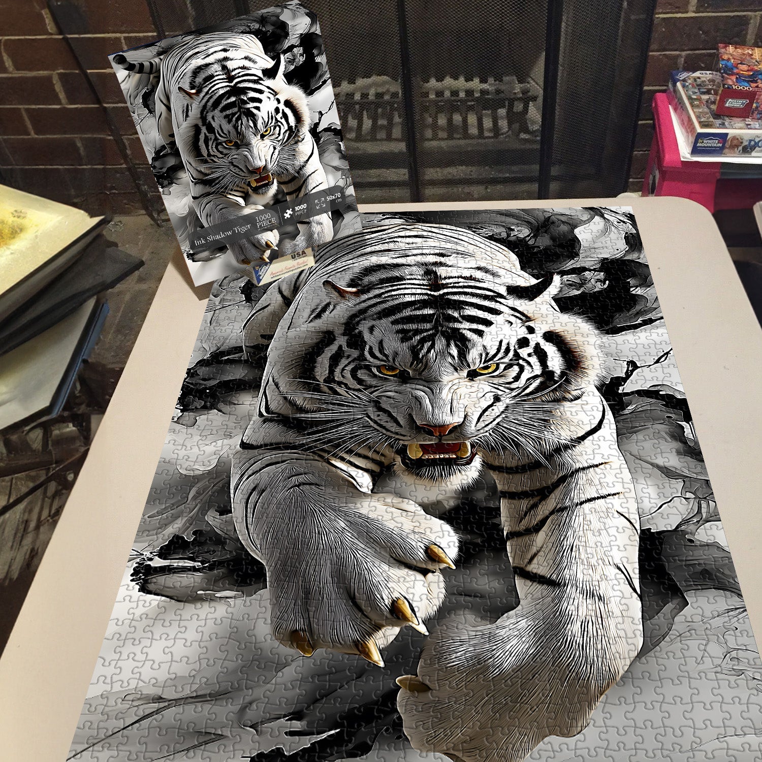Ink Shadow Tiger Jigsaw Puzzle 1000 Pieces