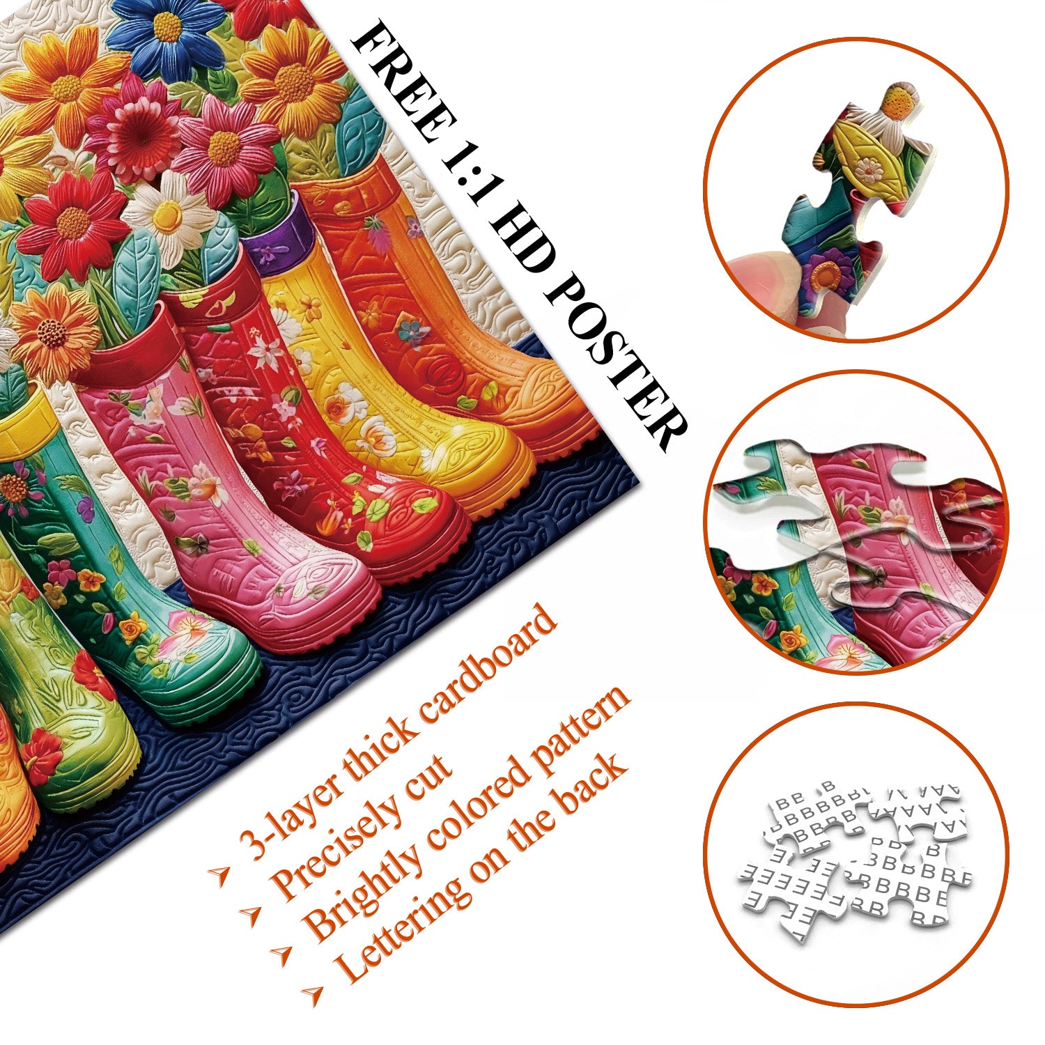 Floral Boots Jigsaw Puzzle 1000 Piece