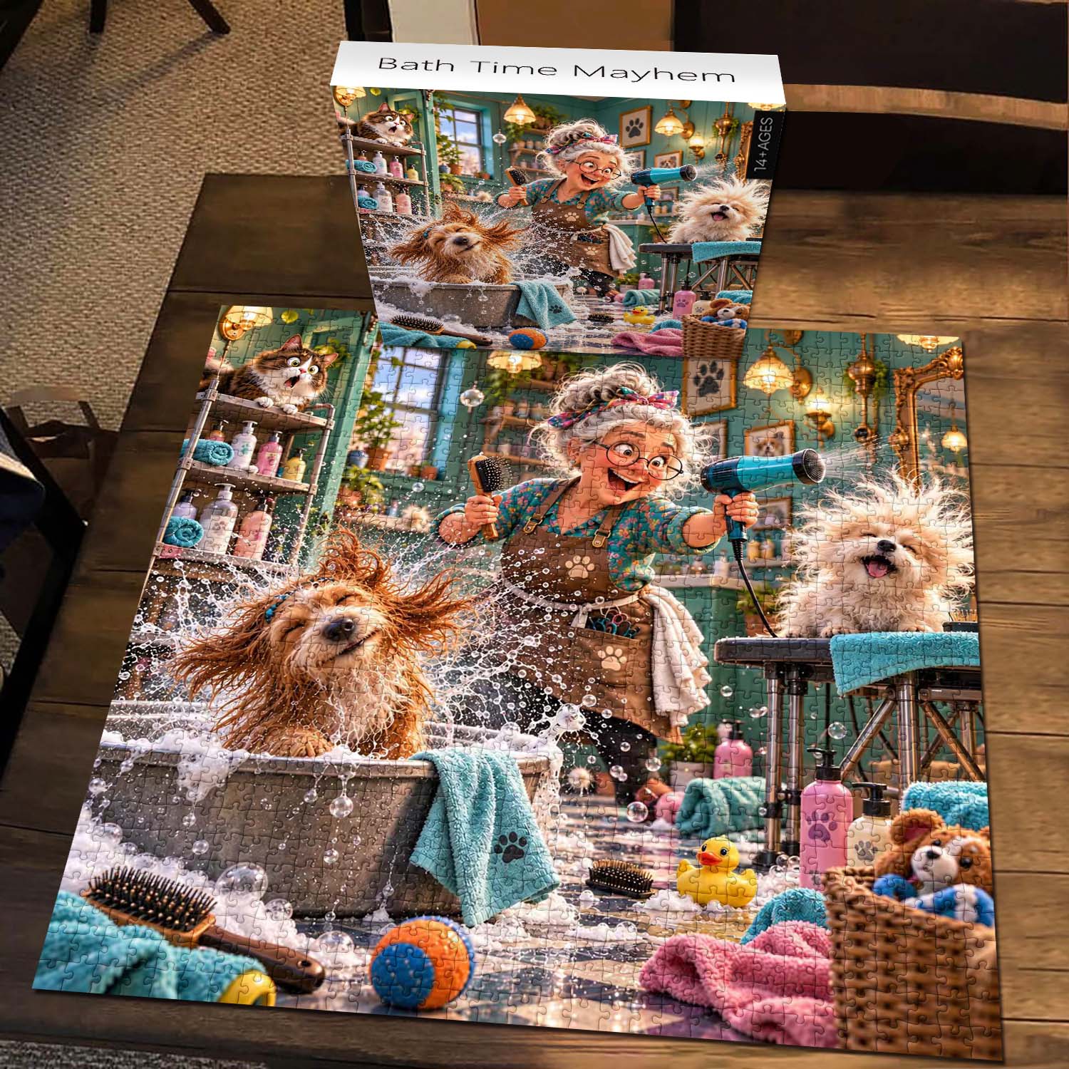 Bath Time Mayhem Jigsaw Puzzle 1000 Piece