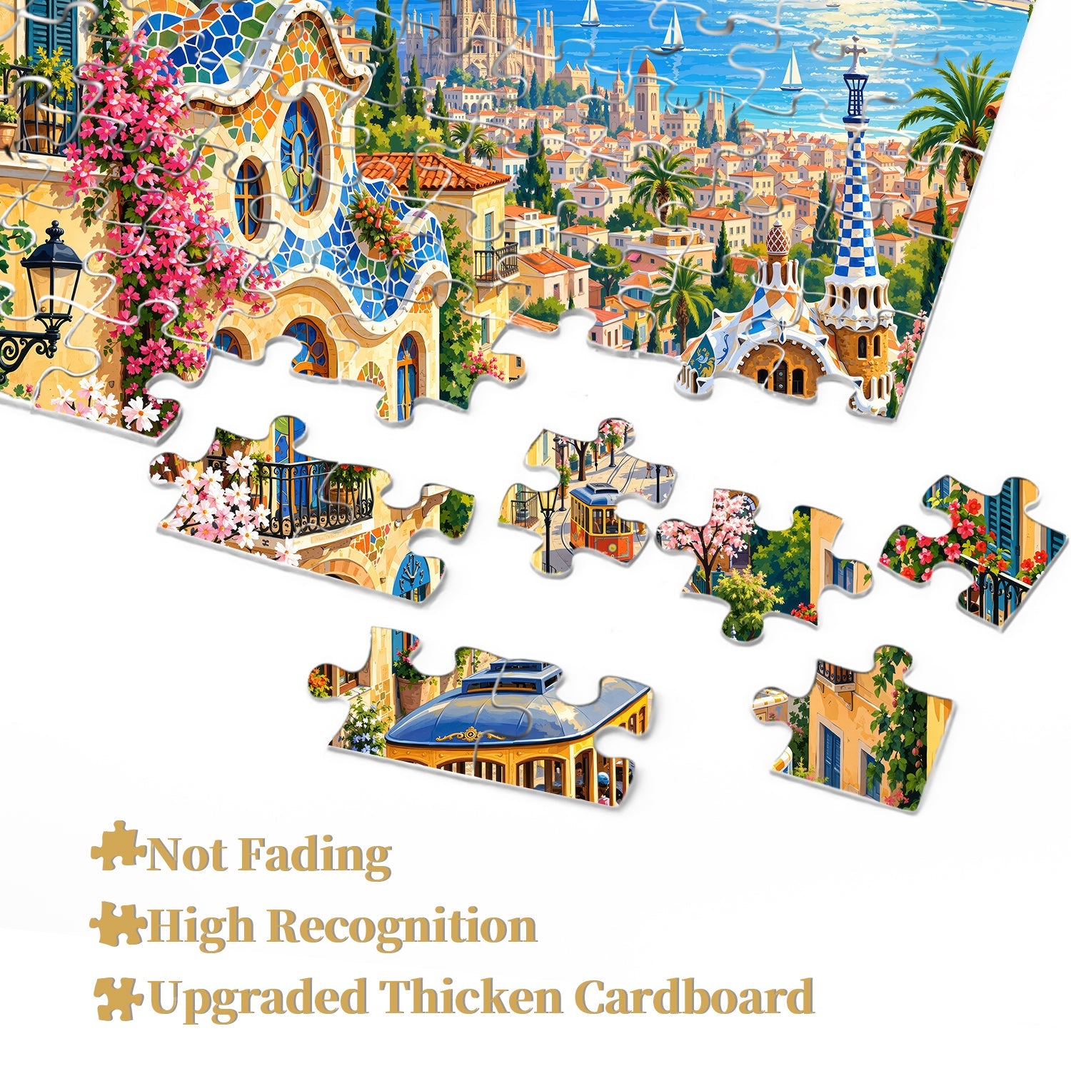 Barcelona Spring Tram Jigsaw Puzzle 1000 Pieces