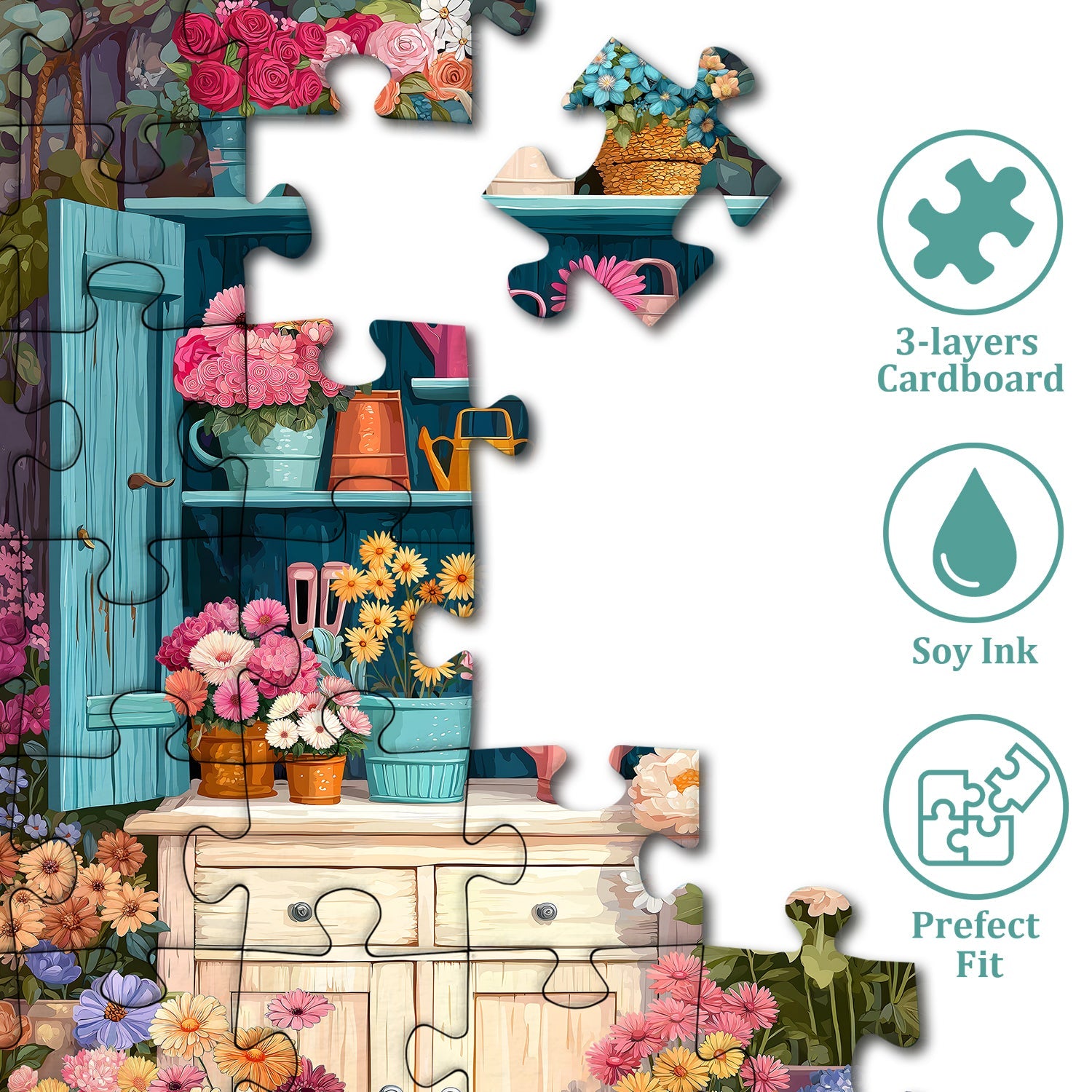 Floral Cabinet Rhythm Jigsaw Puzzle 1000 Pieces