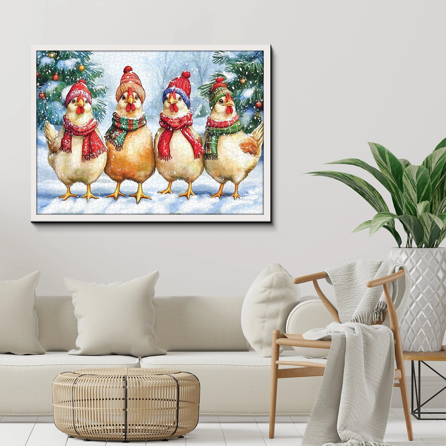 Winter Hat Chicks Jigsaw Puzzles 1000 Pieces