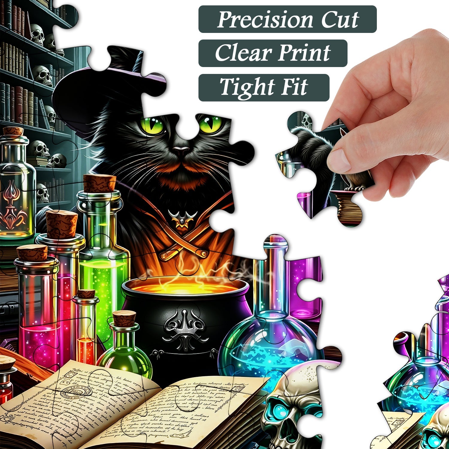 Potions Black Cat Wizard Jigsaw Puzzle 1000 Pieces
