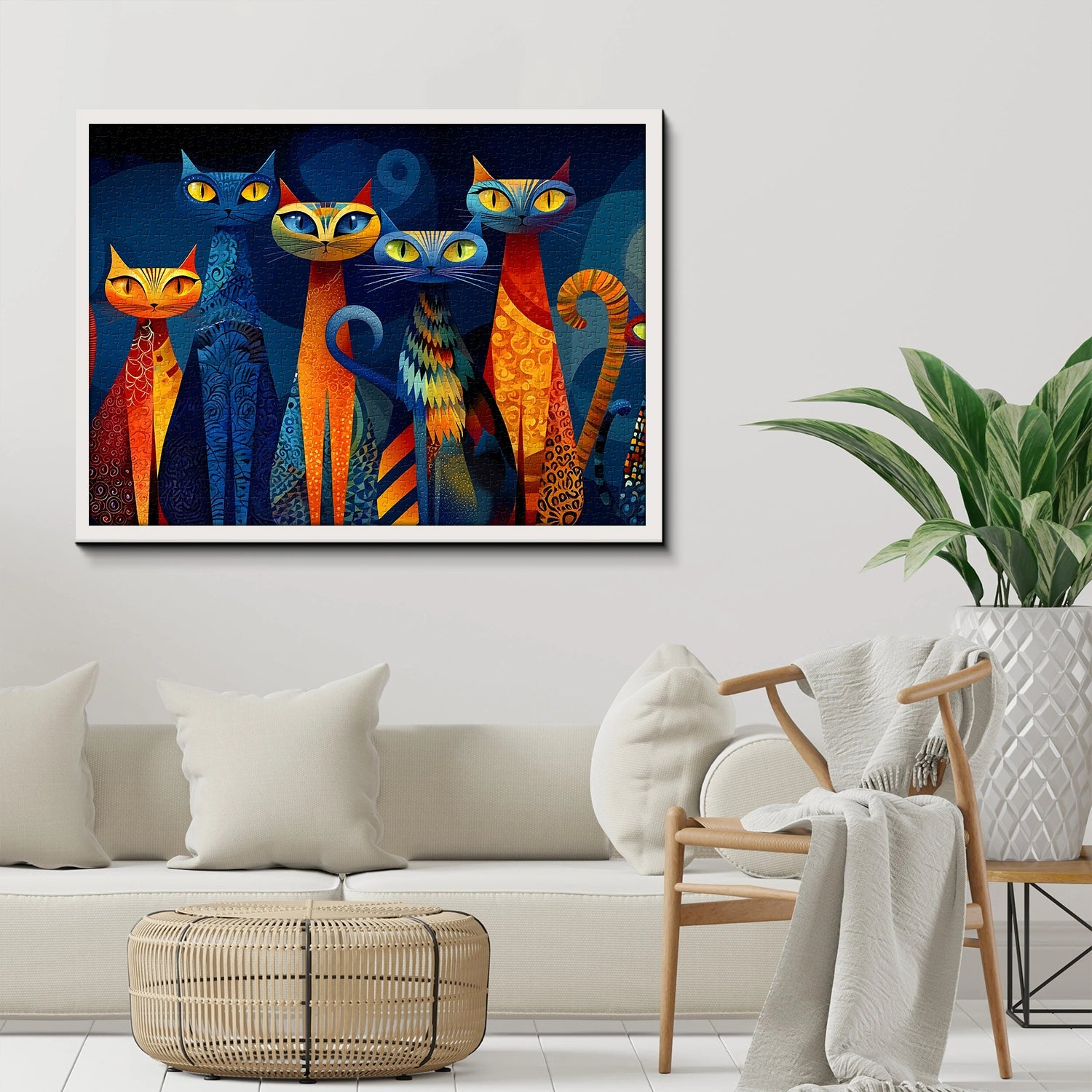 Puzzle 1000 pièces « Chats de rêves vifs »